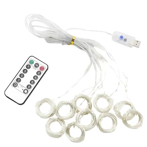 Гірлянда-штора 160 LED, 3x2 м, кольори прапора України 00000000000059j фото