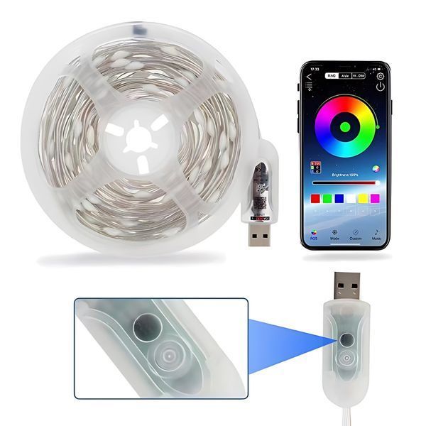 Світлодіодна стрічка 10 м Biom RGB 3939BT 00000000000060 фото
