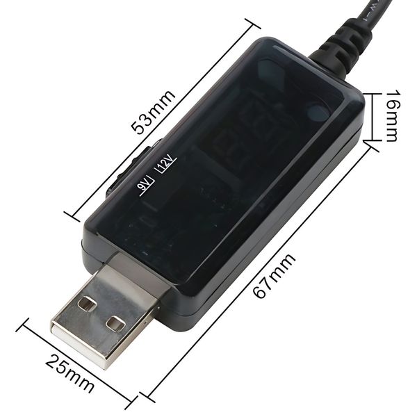 9V/12V От повербанка к роутеру кабель с переключателем, кабель для роутера, зарядка кабель для роутера 00000051 фото