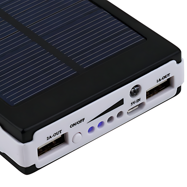 20000 mah портативний зарядний пристрій із сонячною панеллю та ліхтарем, зарядка на сонячній батареї 00000055 фото