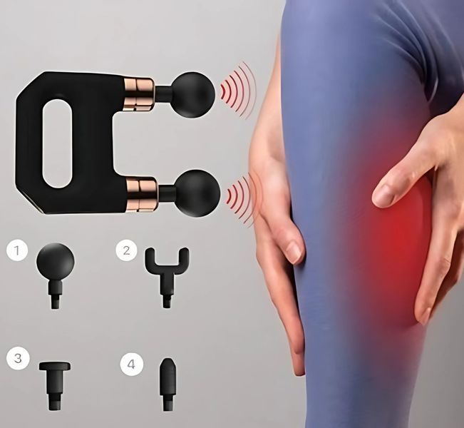 Двухголовочный массажер для мышц Massage Gun XL-768: расслабление и восстановление 00000000000020 фото