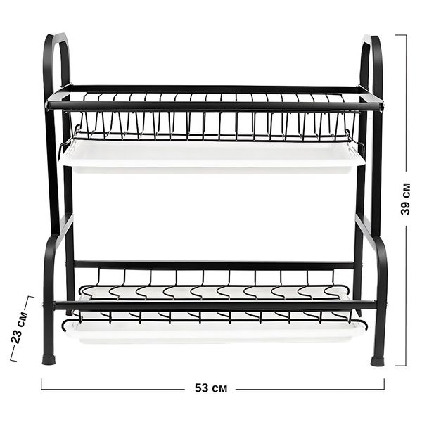 Сушилка для посуды, сушка для посуды, органайзер для посуды Double layered bowl rack 00000074 фото