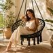 Подвесное кресло-гамак макраме черное Boho, кресло-качель для дома, балкона, террасы и сада до 120 кг 80х60х100 см 00000000000198 фото 1