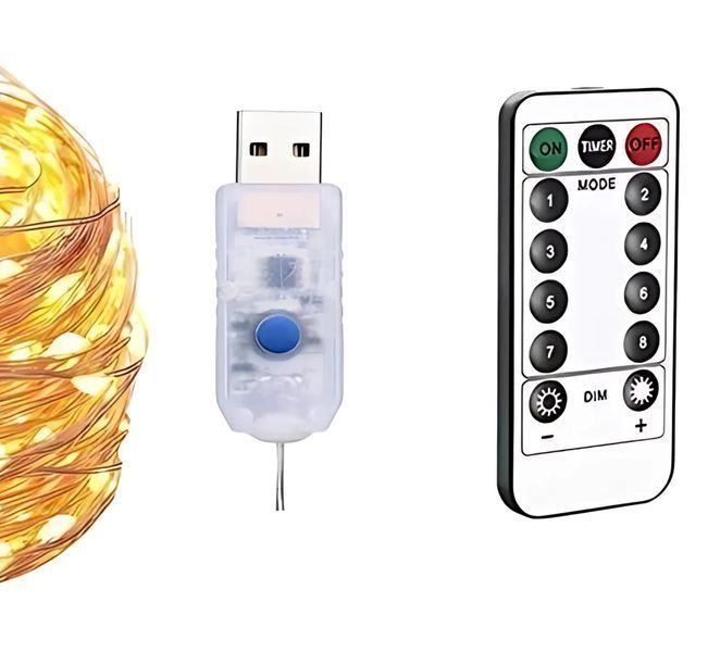 Гірлянда-дріт 50 м з USB та пультом керування 00000000000054d фото